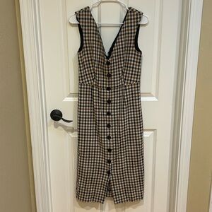 Veronica Beard plaid midi dress